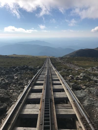 Train tracks in the white mountains of new hampshire