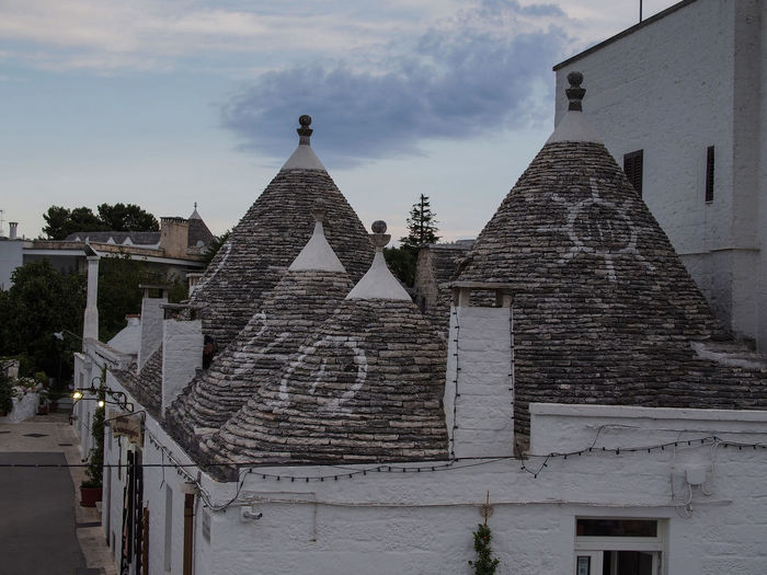 Low angle view of traditional building against sky