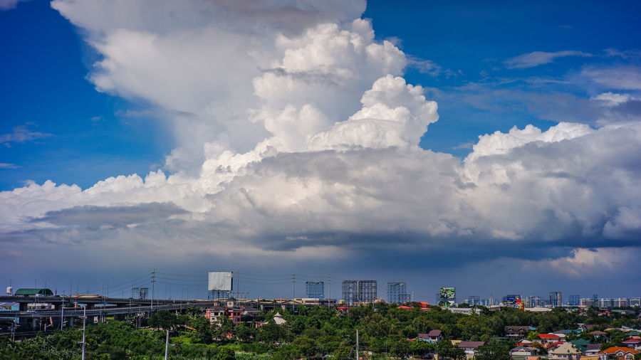 Panoramic shot of buildings against sky