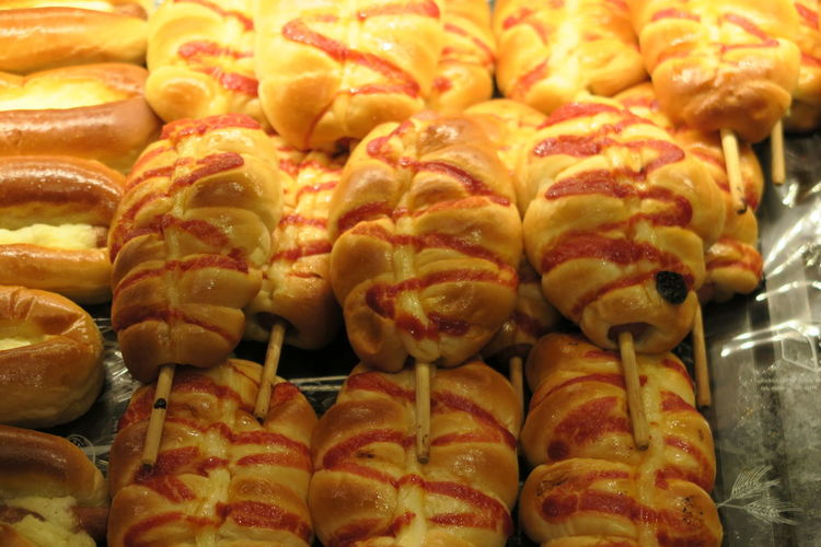 Close-up of bread for sale