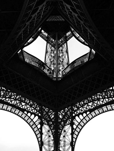 Low angle view of eiffel tower