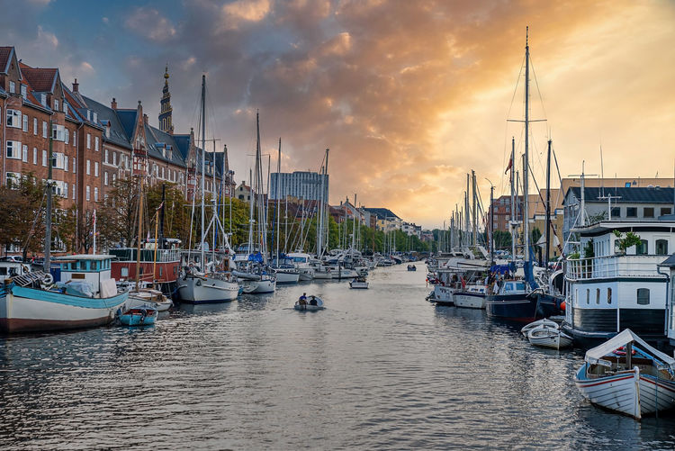 Beautiful canals of copenhagen, the capital of denmark.
