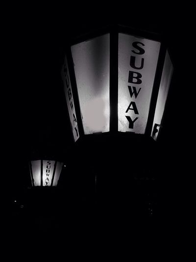 Low angle view of illuminated built structure