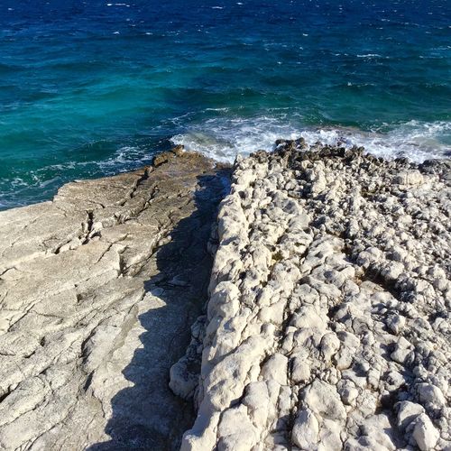 High angle view of beach