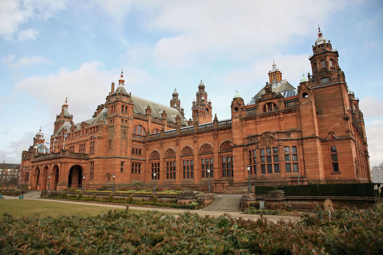 Low angle view of historic building against sky