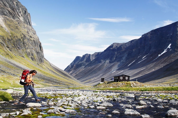 Woman hiking