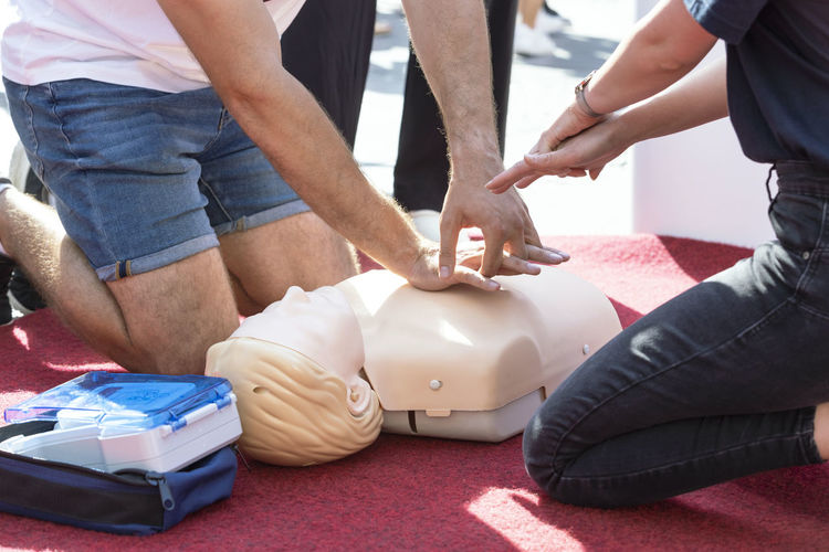 Cardiopulmonary resuscitation and first aid class or training