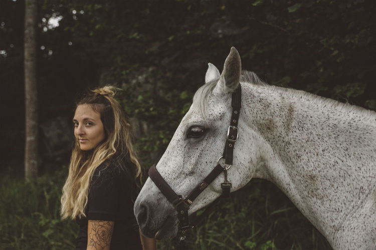 Woman with horse