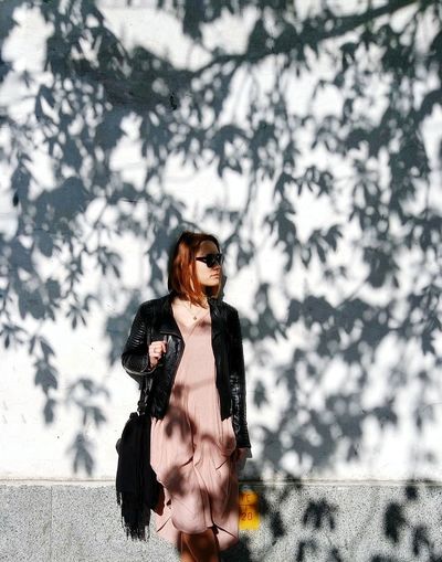 Willing to be cool.Street Style From Around The World Street Photography Street Fashion Style And Fashion Fashionable Leather Jacket Shadows & Lights Trendy Style Of Today Spacial Day Fashion Photography Stylish Daytime Trend Sunlight Drop Shadow People Of EyeEm In The Shadows Dreams Of My Reality Cool Kids Fresh On Market 2017
