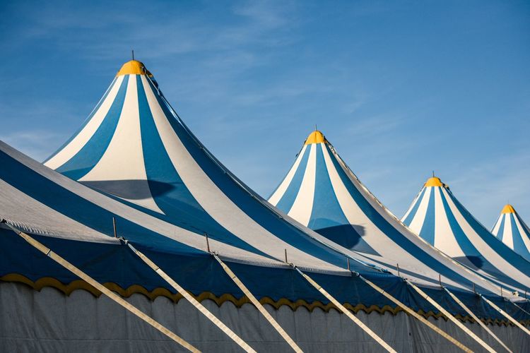 Low angle view of circus tent