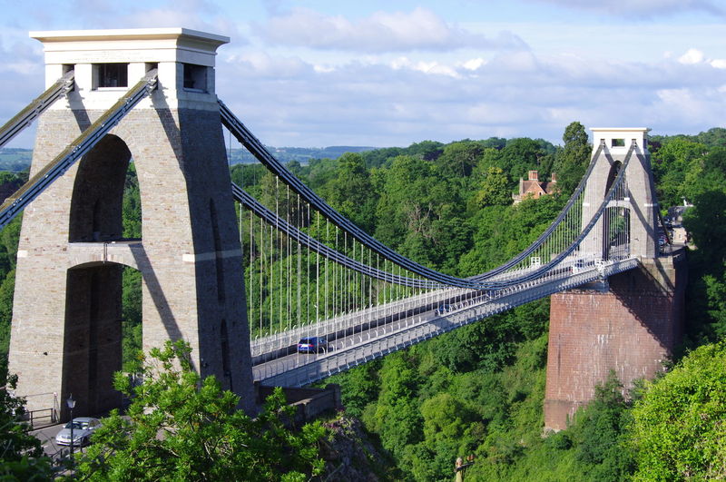 View of suspension bridge