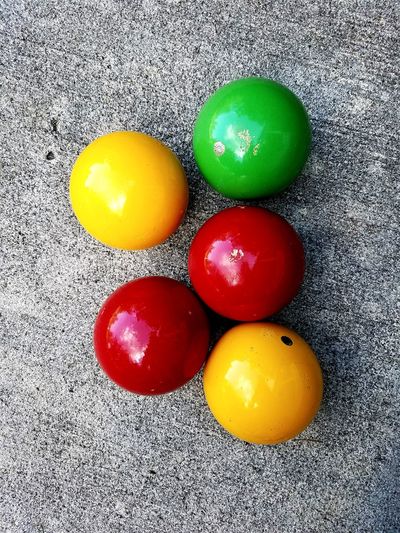 High angle view of multi colored candies