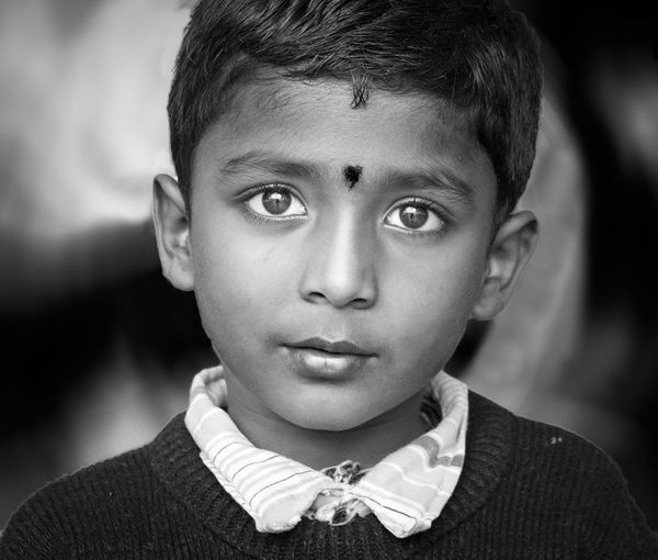 Close-up portrait of boy