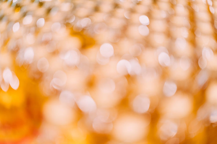 Defocused image of illuminated lights