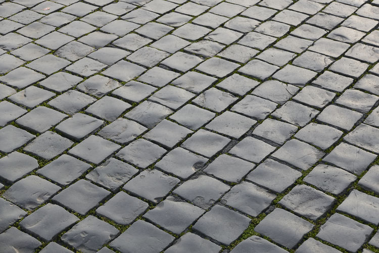 Full frame shot of cobblestone street