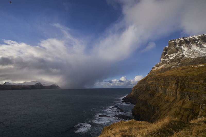 Storm over sea