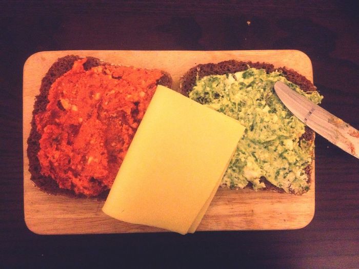 Close-up of food on table