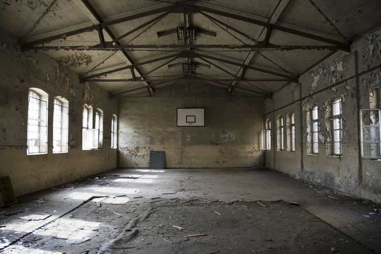 Interior of abandoned building