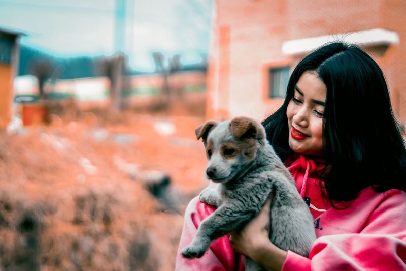 Woman with dog