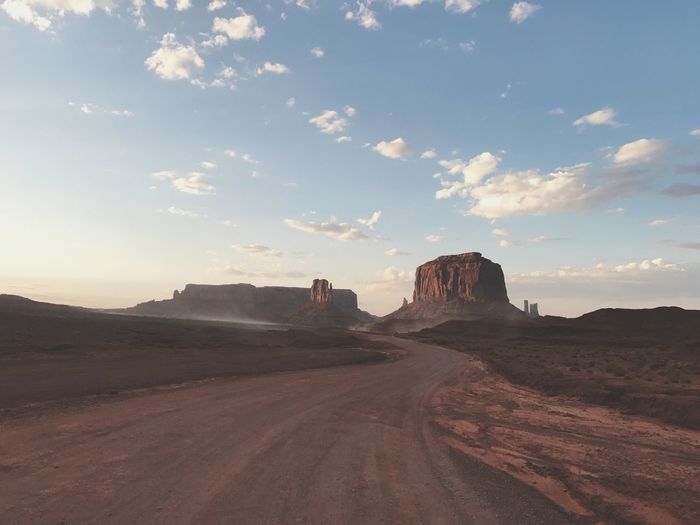 Road passing through a desert