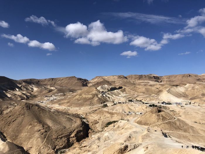 Scenic view of desert against sky