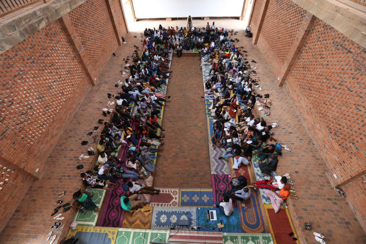 high angle view