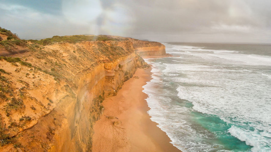 Panoramic view of beach against sky