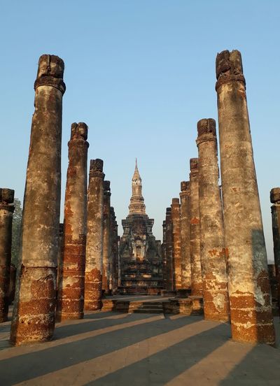 Historic temple against clear sky