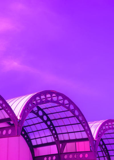 Minimalist architecture stylish wallpapers. trendy colours design. purple aesthetic. 