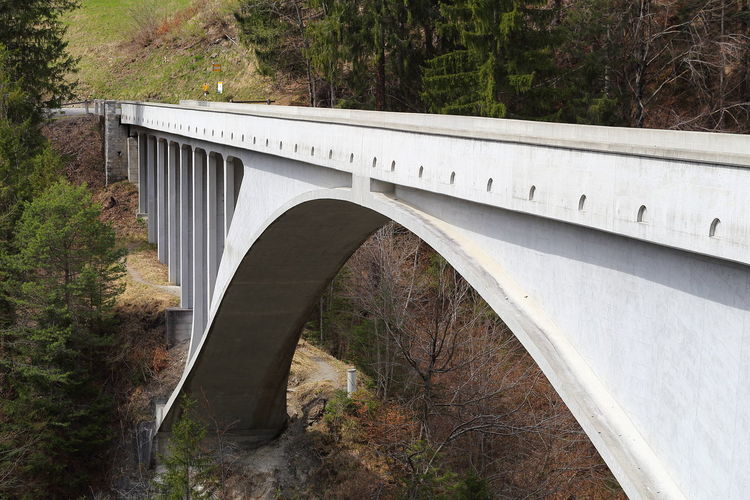 High angle view of bridge 