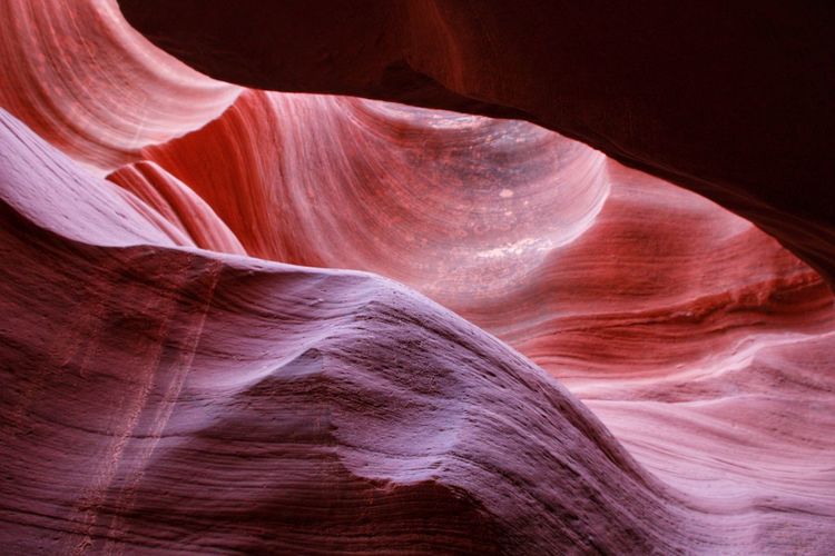 Low angle view of rock formation