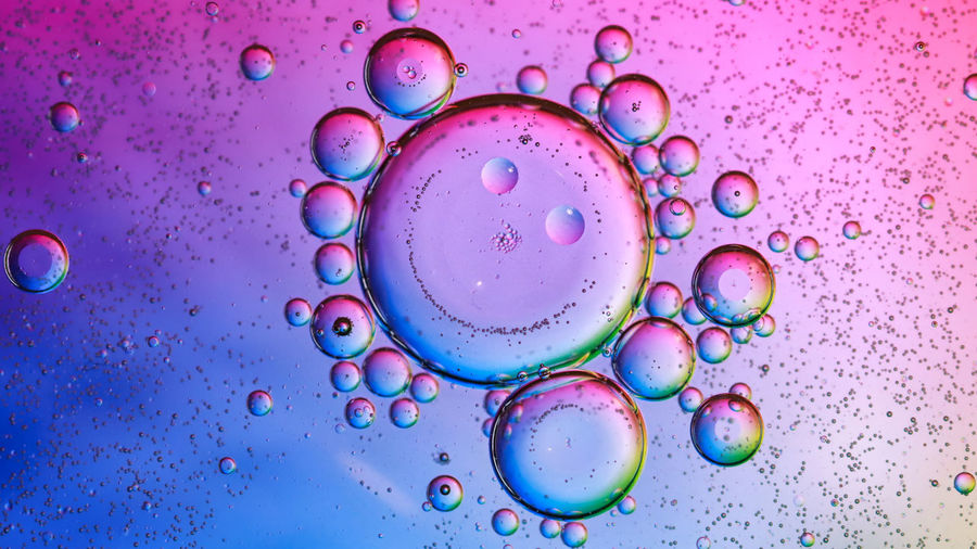 Directly above shot of bubbles