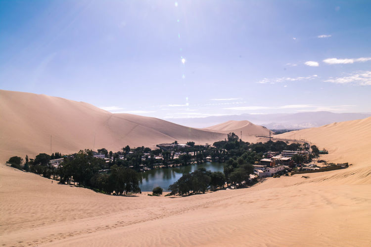 Scenic view of desert against sky