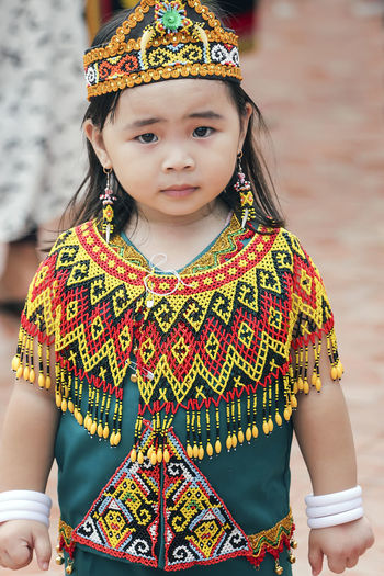 Portrait of girl wearing traditional clothing