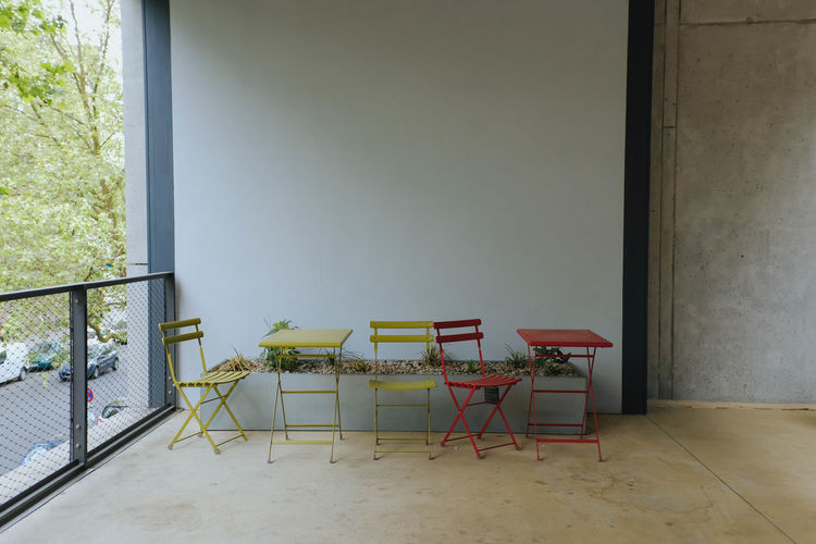 Chairs and tables outdoors