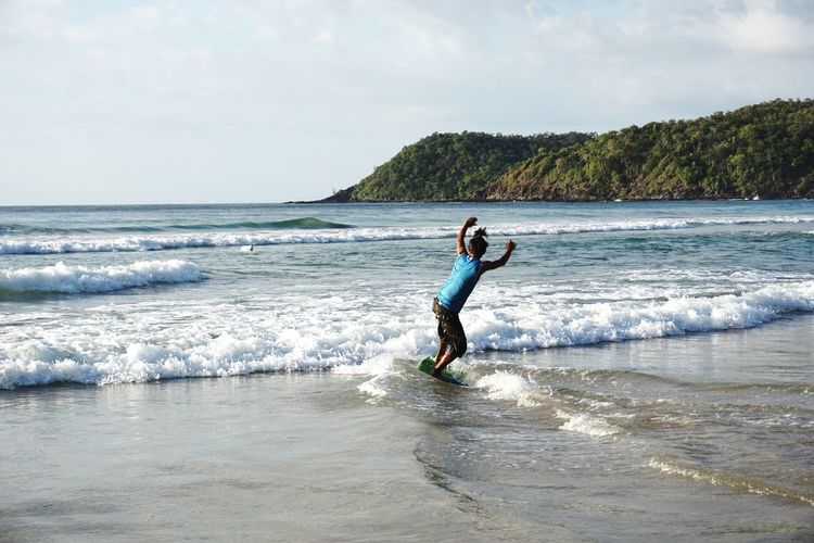 Tourists enjoying at beach