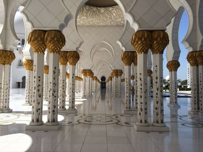 Architectural columns of mosque
