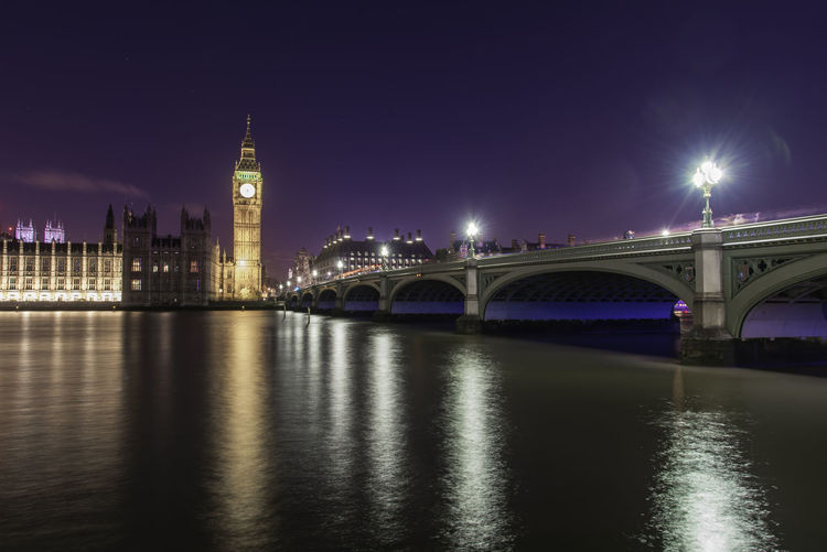 London cityscape at night