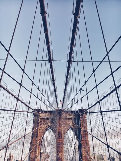 Brooklyn bridge against sky