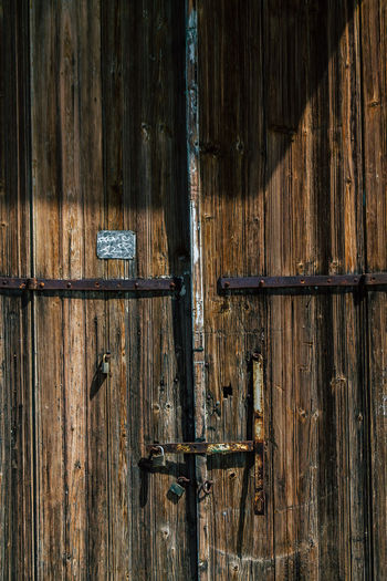 Full frame shot of wooden door