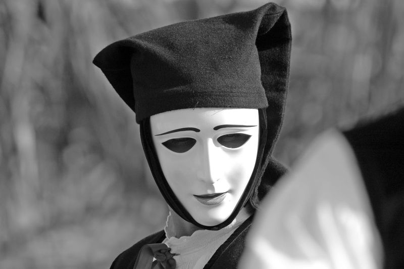 Portrait of man wearing mask