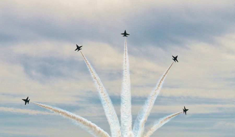 Blue angels air show at china lake naval air station in california