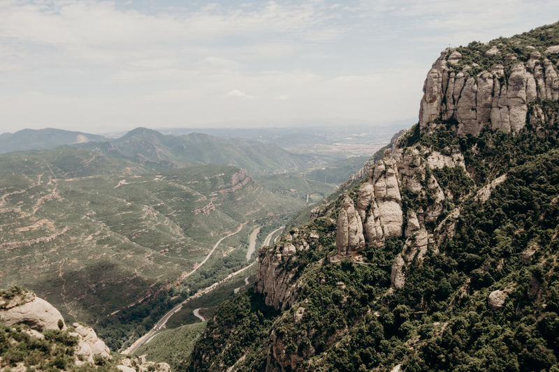 High angle view of valley