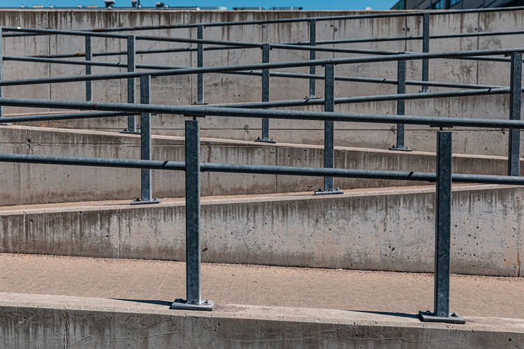 Full frame shot of railing on footpath