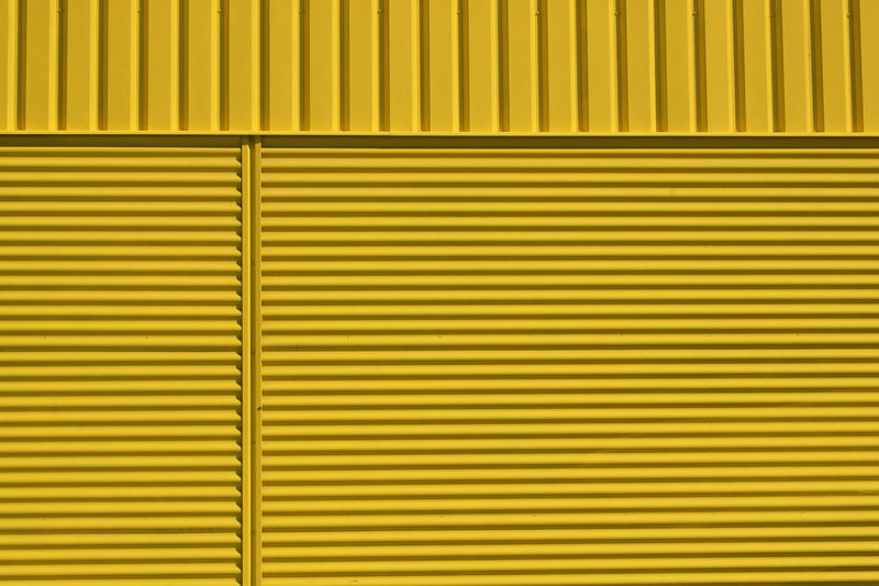 Urban background pattern yellow galvanized metal profile