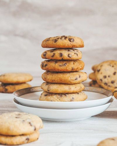 Close-up of cookies on table