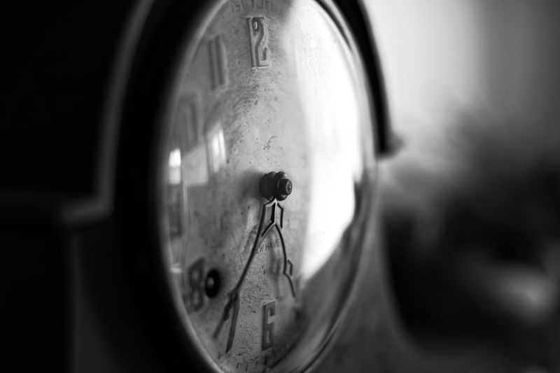 Close-up view of clock