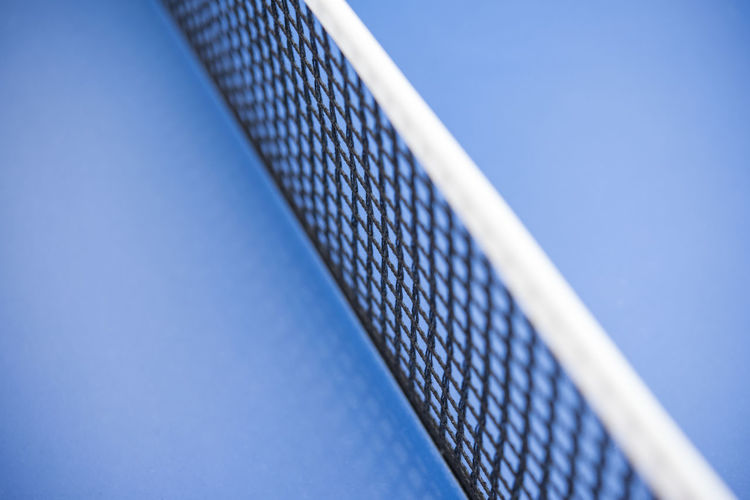 High angle view of table tennis net