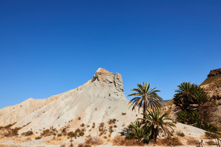 A typical landscape of the desert of almeria, spain