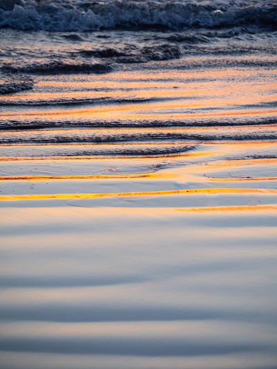Full frame shot of sea during sunset